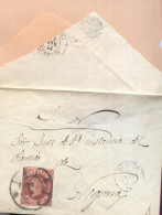 Año 1862 Edifil 58 Sobre A Negreira Matasellos Rueda Carreta 4 Coruña  Escrito S.N. - Cartas & Documentos