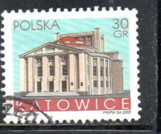 POLONIA POLAND POLSKA 2005 BUILDINGS KATOWICE 30g USED USATO OBLITERE' - Used Stamps