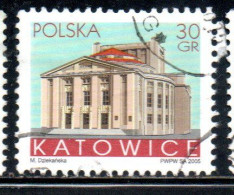 POLONIA POLAND POLSKA 2005 BUILDINGS KATOWICE 30g USED USATO OBLITERE' - Oblitérés