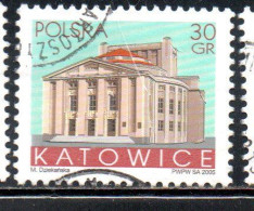 POLONIA POLAND POLSKA 2005 BUILDINGS KATOWICE 30g USED USATO OBLITERE' - Oblitérés