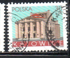 POLONIA POLAND POLSKA 2005 BUILDINGS KATOWICE 30g USED USATO OBLITERE' - Usados