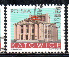 POLONIA POLAND POLSKA 2005 BUILDINGS KATOWICE 30g USED USATO OBLITERE' - Usados