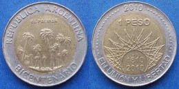 ARGENTINA - 1 Peso 2010 "El Palmar" KM# 156 Monetary Reform (1992) - Edelweiss Coins - Argentine
