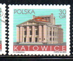 POLONIA POLAND POLSKA 2005 BUILDINGS KATOWICE 30g USED USATO OBLITERE' - Gebraucht