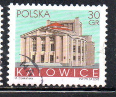 POLONIA POLAND POLSKA 2005 BUILDINGS KATOWICE 30g USED USATO OBLITERE' - Usati