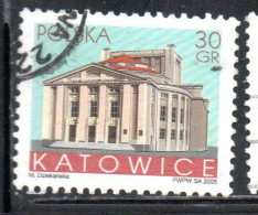 POLONIA POLAND POLSKA 2005 BUILDINGS KATOWICE 30g USED USATO OBLITERE' - Gebraucht