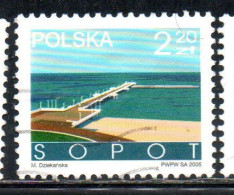 POLONIA POLAND POLSKA 2005 BALTIC SHORE SOPOT 2.20z USED USATO OBLITERE' - Used Stamps