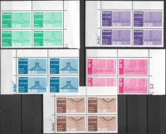 BRAZIL - COMPLETE SET IN BLOCKS OF FOUR INAUGURATION OF BRASILIA, NEW CAPITAL OF BRAZIL 1960 - MNH - Unused Stamps