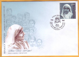 2020  Moldova Moldavie  FDC 110 Mother Teresa - Catholic Nun Nobel Prize Kosovo India Religion - Mère Teresa