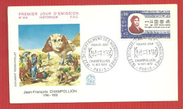 FDC CHAMPOLL ION  14 10 1972 - Napoleon