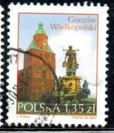 POLONIA POLAND POLSKA 2007 CATHEDRAL OF THE ASSUMPTION PAUKSCH FOUNTAIN GORZOW WIELKOPOLSKI 1.35z USED USATO OBLITERE' - Oblitérés