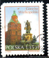 POLONIA POLAND POLSKA 2007 CATHEDRAL OF THE ASSUMPTION PAUKSCH FOUNTAIN GORZOW WIELKOPOLSKI 1.35z USED USATO OBLITERE' - Usados