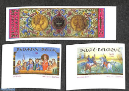 Belgium 1993 History 3v, Imperforated, Mint NH, History - Nature - History - Horses - Nuevos