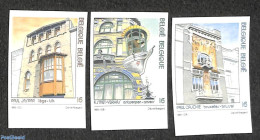 Belgium 1995 Art Nouveau Houses 3v, Imperforated, Mint NH - Nuevos