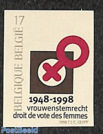 Belgium 1998 Woman Voting Rights 1v, Imperforated, Mint NH, History - Women - Nuevos