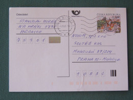 Czech Republic 2001 Stationery Postcard 5.40 Kcs Prague Sent Locally - Brieven En Documenten