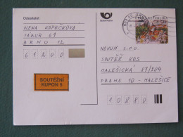 Czech Republic 2001 Stationery Postcard 5.40 Kcs Prague Sent Locally - Cartas & Documentos