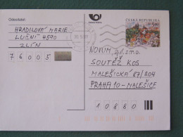 Czech Republic 2001 Stationery Postcard 5.40 Kcs Prague Sent Locally - Brieven En Documenten