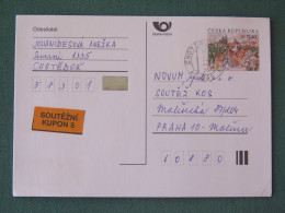 Czech Republic 2001 Stationery Postcard 5.40 Kcs Prague Sent Locally - Lettres & Documents