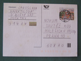 Czech Republic 2001 Stationery Postcard 5.40 Kcs Prague Sent Locally - Lettres & Documents