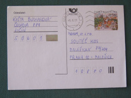 Czech Republic 2001 Stationery Postcard 5.40 Kcs Prague Sent Locally - Cartas & Documentos