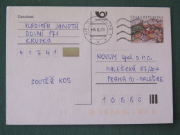 Czech Republic 2001 Stationery Postcard 5.40 Kcs Prague Sent Locally - Briefe U. Dokumente