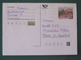 Czech Republic 2001 Stationery Postcard 5.40 Kcs Prague Sent Locally - Cartas & Documentos