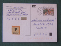 Czech Republic 2001 Stationery Postcard 5.40 Kcs Prague Sent Locally - Lettres & Documents