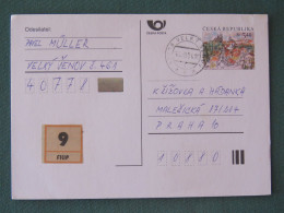 Czech Republic 2001 Stationery Postcard 5.40 Kcs Prague Sent Locally - Briefe U. Dokumente