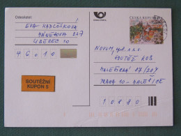 Czech Republic 2001 Stationery Postcard 5.40 Kcs Prague Sent Locally - Briefe U. Dokumente