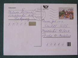 Czech Republic 2001 Stationery Postcard 5.40 Kcs Prague Sent Locally - Lettres & Documents