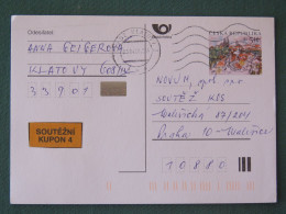 Czech Republic 2001 Stationery Postcard 5.40 Kcs Prague Sent Locally - Covers & Documents