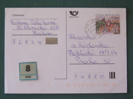 Czech Republic 2001 Stationery Postcard 5.40 Kcs Prague Sent Locally - Briefe U. Dokumente