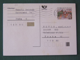 Czech Republic 2001 Stationery Postcard 5.40 Kcs Prague Sent Locally - Storia Postale