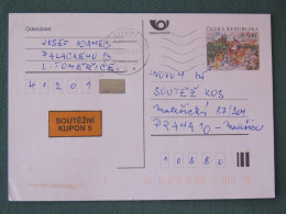 Czech Republic 2001 Stationery Postcard 5.40 Kcs Prague Sent Locally - Covers & Documents