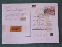 Czech Republic 2001 Stationery Postcard 5.40 Kcs Prague Sent Locally - Storia Postale