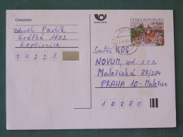 Czech Republic 2001 Stationery Postcard 5.40 Kcs Prague Sent Locally - Lettres & Documents