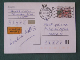 Czech Republic 2001 Stationery Postcard 5.40 Kcs Prague Sent Locally - Lettres & Documents