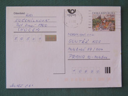 Czech Republic 2001 Stationery Postcard 5.40 Kcs Prague Sent Locally - Cartas & Documentos