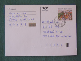 Czech Republic 2001 Stationery Postcard 5.40 Kcs Prague Sent Locally - Brieven En Documenten