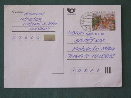 Czech Republic 2001 Stationery Postcard 5.40 Kcs Prague Sent Locally - Covers & Documents