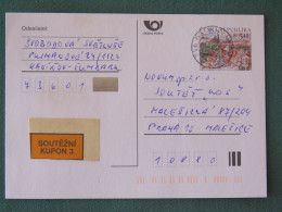 Czech Republic 2001 Stationery Postcard 5.40 Kcs Prague Sent Locally - Brieven En Documenten