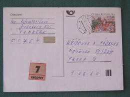 Czech Republic 2001 Stationery Postcard 5.40 Kcs Prague Sent Locally - Lettres & Documents