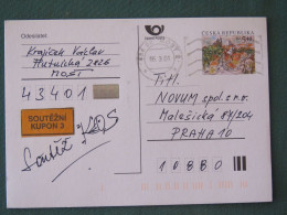 Czech Republic 2001 Stationery Postcard 5.40 Kcs Prague Sent Locally - Cartas & Documentos