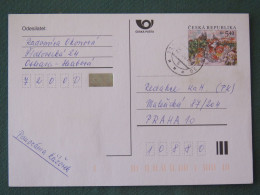 Czech Republic 2001 Stationery Postcard 5.40 Kcs Prague Sent Locally - Cartas & Documentos