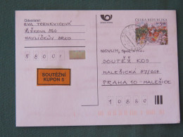 Czech Republic 2001 Stationery Postcard 5.40 Kcs Prague Sent Locally - Brieven En Documenten