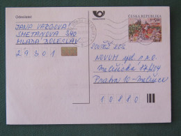 Czech Republic 2001 Stationery Postcard 5.40 Kcs Prague Sent Locally - Cartas & Documentos