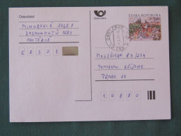 Czech Republic 2001 Stationery Postcard 5.40 Kcs Prague Sent Locally - Briefe U. Dokumente