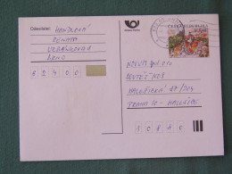 Czech Republic 2001 Stationery Postcard 5.40 Kcs Prague Sent Locally - Briefe U. Dokumente