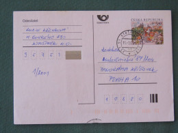 Czech Republic 2001 Stationery Postcard 5.40 Kcs Prague Sent Locally - Lettres & Documents